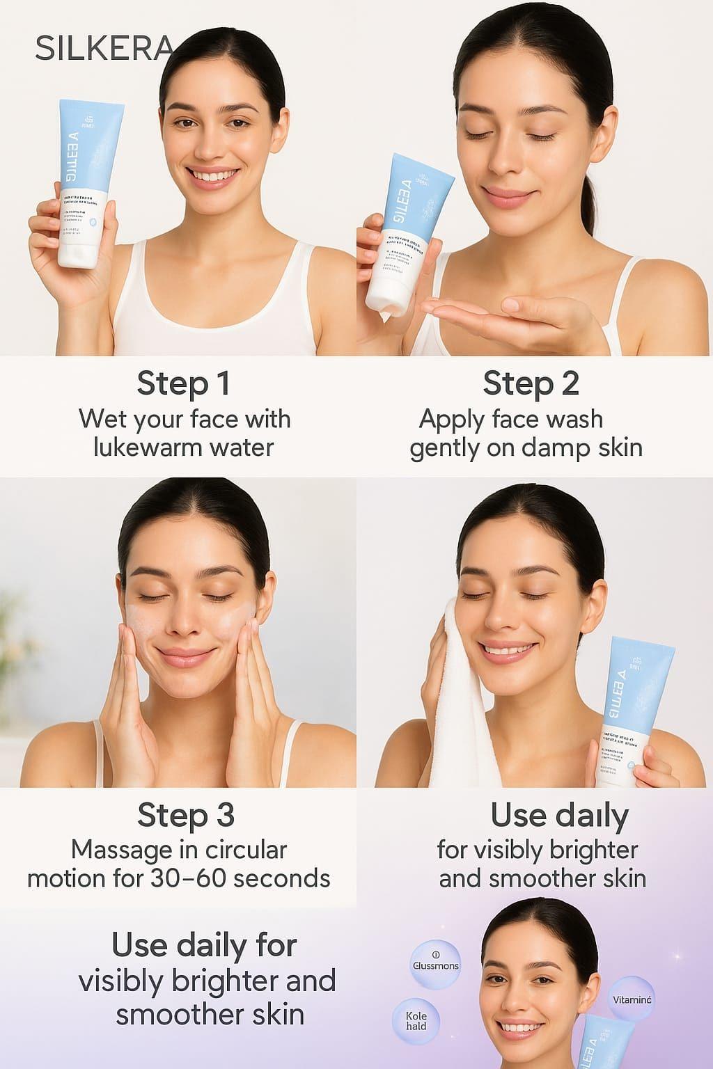 Silkera Glutathione Facewash - Image 4